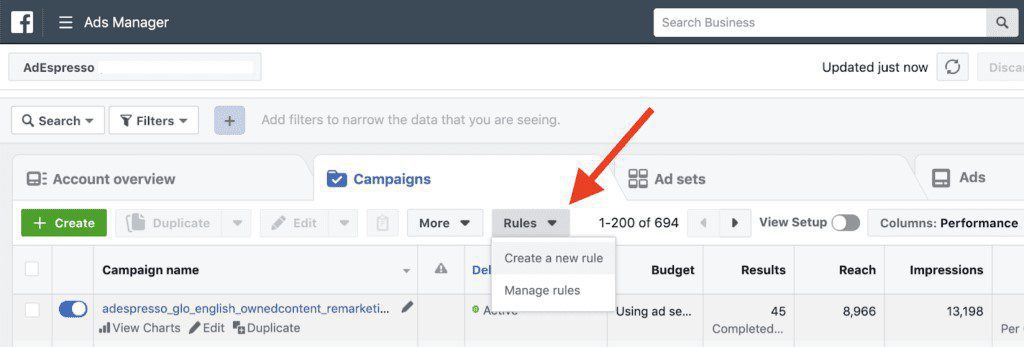 Facebook Ads drive to a high frequency of impressions